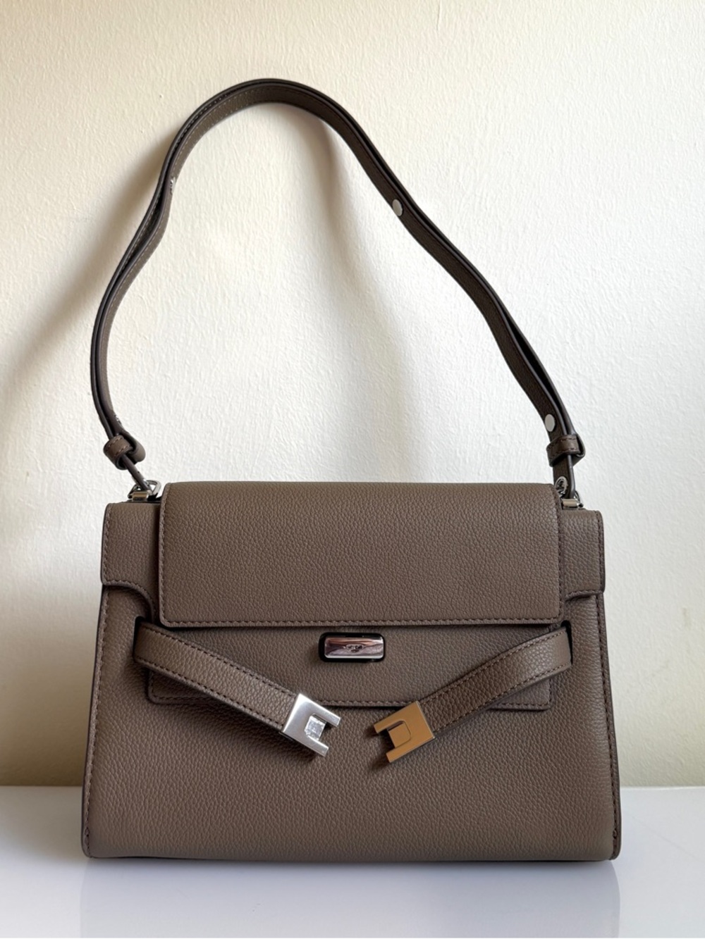 Tory Burch Lee Radziwill Shoulder Bag Wild Mushroom - Picture 3 of 16